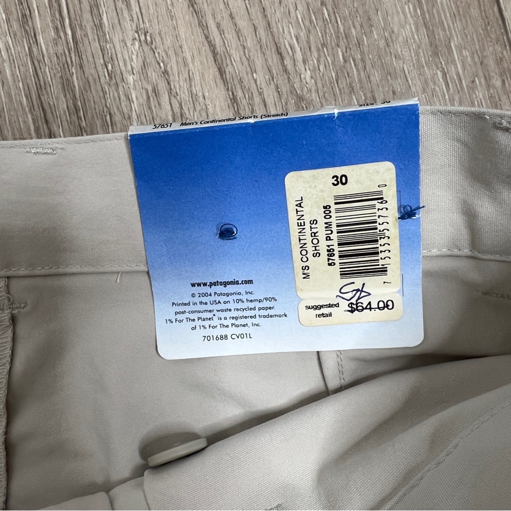 Patagonia Mens Continental Shorts Cargo Size 30 NWT - Picture 8 of 9